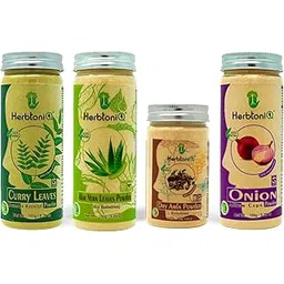 HerbtoniQ 100% Natural Curry, Aloevera, Dry Amla and Onion Powder For Dandruff, Hair-Fall Hair Care regimens(575 Gram)-picture-53