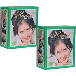 Herbul Black Henna Powder for HairPack of 2 Natural, Rich Black Color, Ammonia-Free, Nourishes & Strengthens Hair, Easy to Use Multi-Pack-picture-56