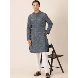 HERE&NOW Abstract Printed Pure Cotton Straight Kurta-picture-28