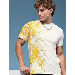 HERE&NOW Abstract Printed Pure Cotton T-shirt-picture-36