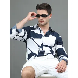 HERE&NOW Abstract Printed Slim Fit Casual Shirt-picture-28