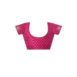 HERE&NOW Bandhani Poly Georgette Handloom Saree image 4