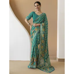 HERE&NOW Bandhani Printed Bandhani Saree-picture-29