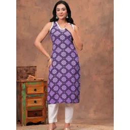 HERE&NOW Bandhani Printed V Neck Kurta image 1