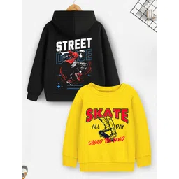 HERE&NOW Boys Printed Hooded Sweatshirt-picture-30