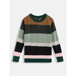 HERE&NOW Boys Striped Acrylic Pullover-picture-31