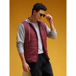 HERE&NOW Colourblocked Hooded Padded Jacket-picture-15