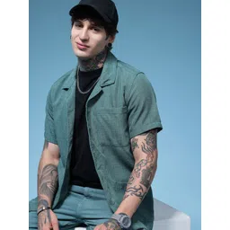 HERE&NOW Cuban Collar Casual Shirt-picture-29