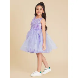 HERE&NOW Embellished Ruffled Net Midi Dress image 2