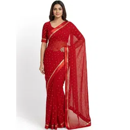 HERE&NOW Embellished Sequinned Poly Georgette Saree-picture-14