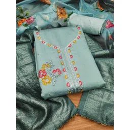 HERE&NOW Embellished Unstitched Dress Material-picture-26