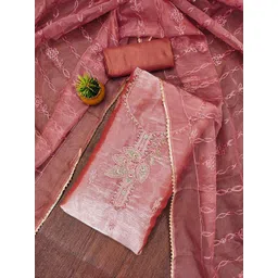 HERE&NOW Embellished Unstitched Dress Material-picture-28