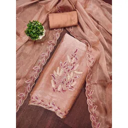 HERE&NOW Embellished Unstitched Dress Material-picture-29