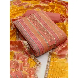 HERE&NOW Embellished Unstitched Dress Material-picture-36