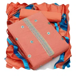 HERE&NOW Embellished Unstitched Dress Material-picture-38