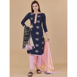 HERE&NOW Embellished Unstitched Dress Material-picture-21