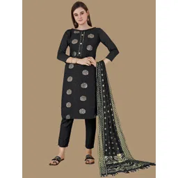 HERE&NOW Embellished Unstitched Dress Material-picture-25