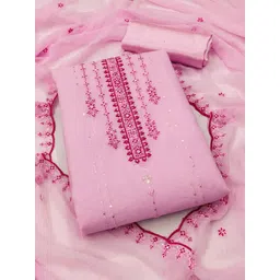 HERE&NOW Embellished Unstitched Dress Material-picture-31