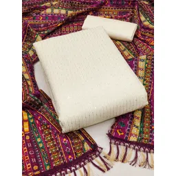 HERE&NOW Embellished Unstitched Dress Material-picture-15