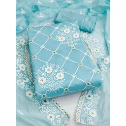 HERE&NOW Embellished Unstitched Dress Material-picture-21