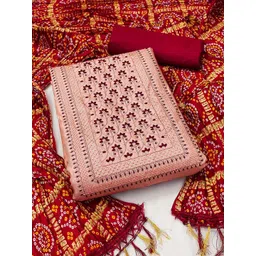 HERE&NOW Embellished Unstitched Dress Material-picture-36