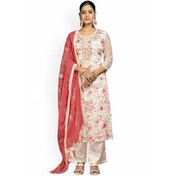 HERE&NOW Embellished Unstitched Dress Material-picture-37