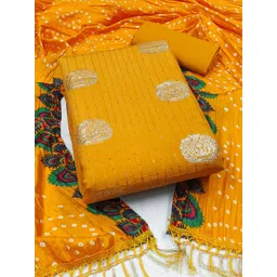 HERE&NOW Embellished Unstitched Dress Material-picture-23