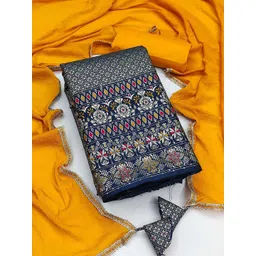 HERE&NOW Embellished Unstitched Dress Material-picture-24