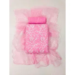 HERE&NOW Embroidered Pure Cotton Unstitched Dress Material-picture-17