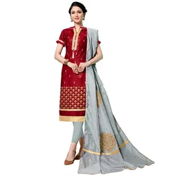 HERE&NOW Embroidered Unstitched Dress Material-picture-26