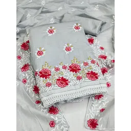 HERE&NOW Embroidered Unstitched Dress Material-picture-32