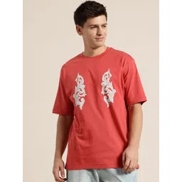 HERE&NOW Ethnic Print Pure Cotton T-shirt-picture-34