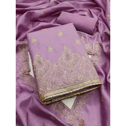 HERE&NOW Floral Embellished Sequinned Unstitched Dress Material-picture-37