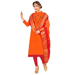 HERE&NOW Floral Embellished Unstitched Dress Material-picture-15