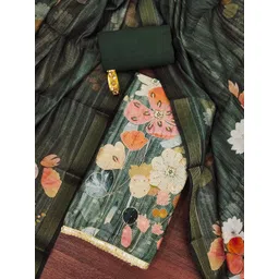 HERE&NOW Floral Embroidered Beads And Stones Unstitched Dress Material-image-44