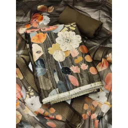 HERE&NOW Floral Embroidered Sequinned Unstitched Dress Material-picture-39