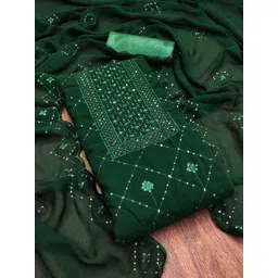 HERE&NOW Floral Embroidered Sequinned Unstitched Dress Material-picture-39