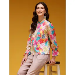 HERE&NOW Floral Print High-Neck Top-picture-36