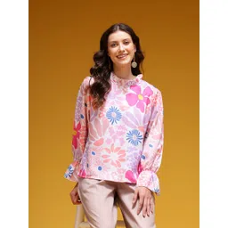 HERE&NOW Floral Print High-Neck Top-picture-25