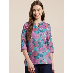 HERE&NOW Floral Printed Kurti-picture-12