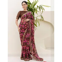HERE&NOW Floral Printed Saree-picture-12