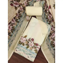 HERE&NOW Floral Printed Unstitched Dress Material-picture-20