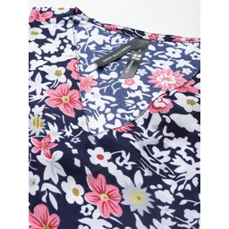 HERE&NOW Floral Printed V-Neck Kurti image 5