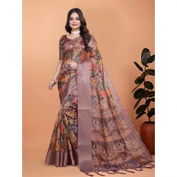 HERE&NOW Floral Zari Banarasi Saree-picture-37
