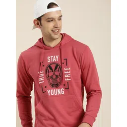 HERE&NOW Full Sleeves Typography Printed Hooded Sweatshirt-picture-30