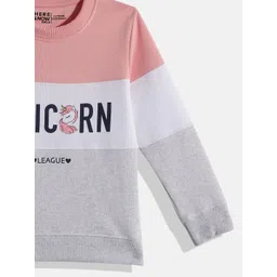 HERE&NOW Girls Grey Colourblocked Sweatshirt image 3