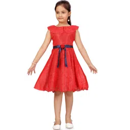 HERE&NOW Girls Net Fit & Flare Dress-picture-13