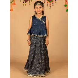 HERE&NOW Girls Printed Ready to Wear Lehenga Choli-picture-40