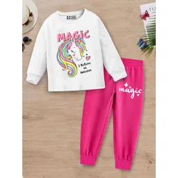 HERE&NOW Girls Printed T-shirt with Trousers-picture-34