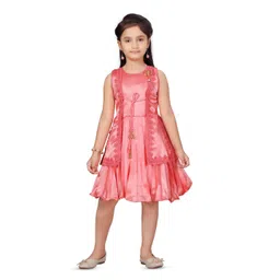 HERE&NOW Girls Silk Lace Inserts Fit & Flare Dress-picture-47